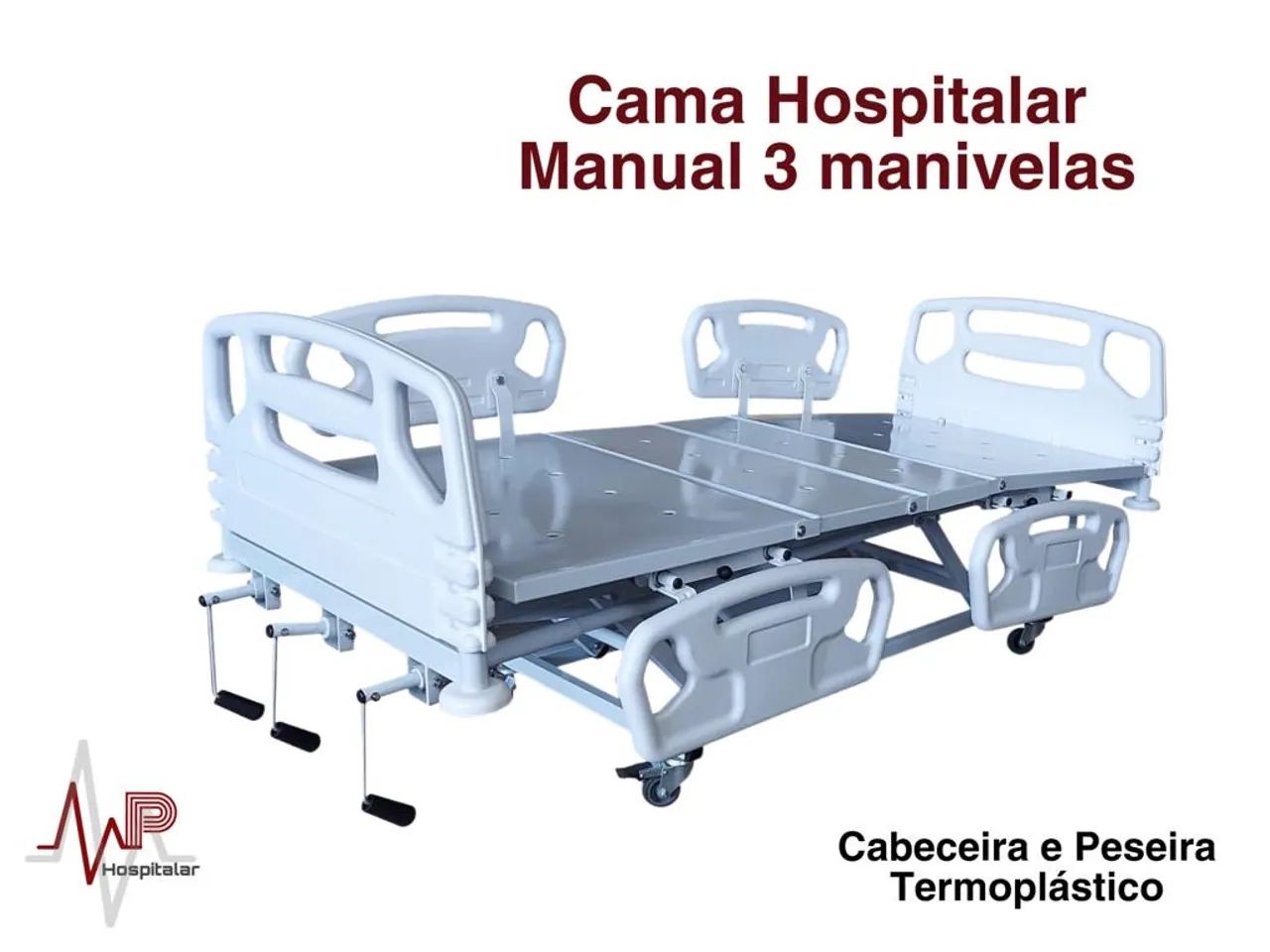 Cama hospitalar 3 manivelas 