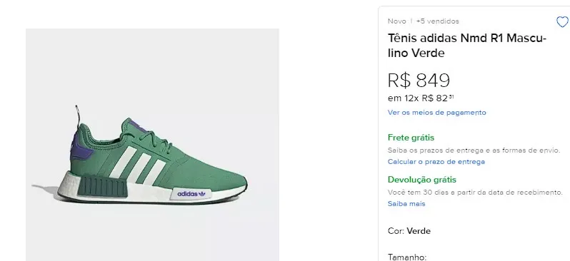 Tênis adidas NMD R1 Verde