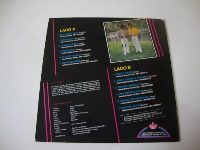 LP Vinil Zé Mario e Moacir - Preciso de você . - Foto 2