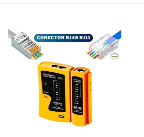Testador Rj45 Testador De Cabos Rede Lan Rj45 Rj11 Exbom - Foto 4