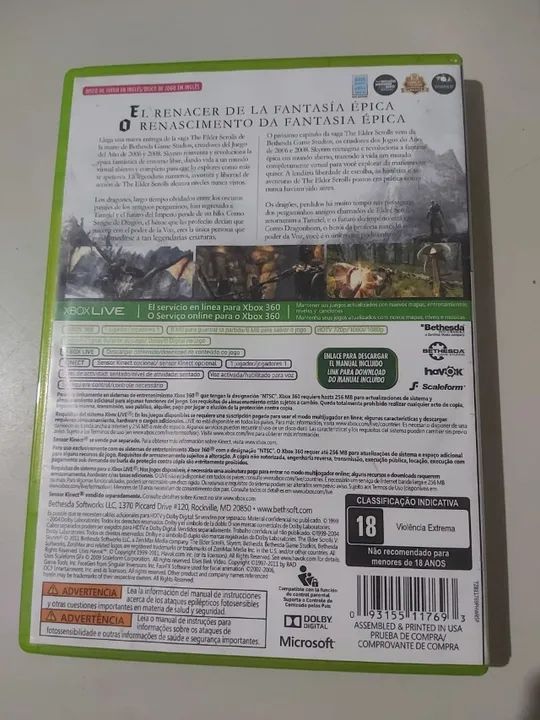 Jogo Xbox 360 Skyrim - Foto 3