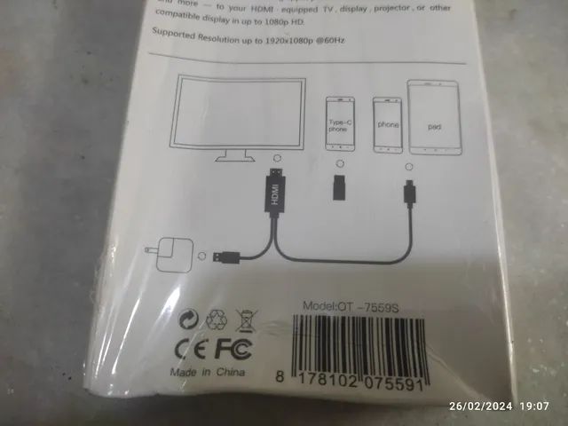 Cabo av digital 2 in 1 microB&USB-C - Foto 4