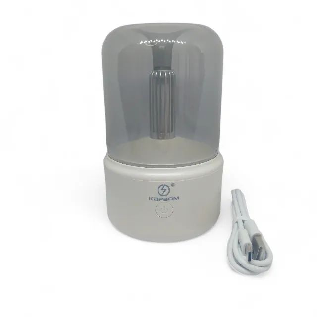 Difusor aromático ultrassonico e umidificador luz de vela 120 ml kapbom ka-1620