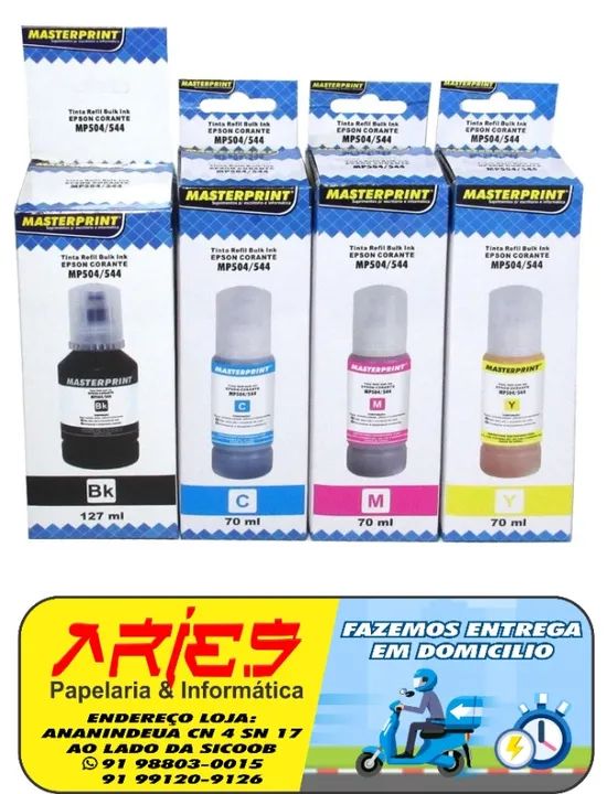 TINTA EPSON CORANTE MASTERPRINT 504 544