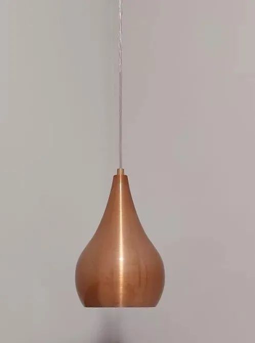 NOVA | Luminária Pendente Cobre Bronze Soquete E27 - Fazemos Entrega - Foto 3
