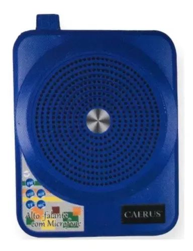 alto falante  azul com microfone crs-1332 caerus azul - Foto 2