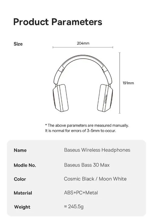Fone Baseus Bass 30 Max (Cancelamento de Ruído, 50H) - Foto 3