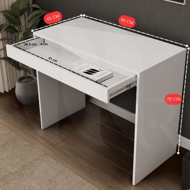 Escrivaninha Home Office 100% MDF 1 Gaveta *NOVA* - Foto 3