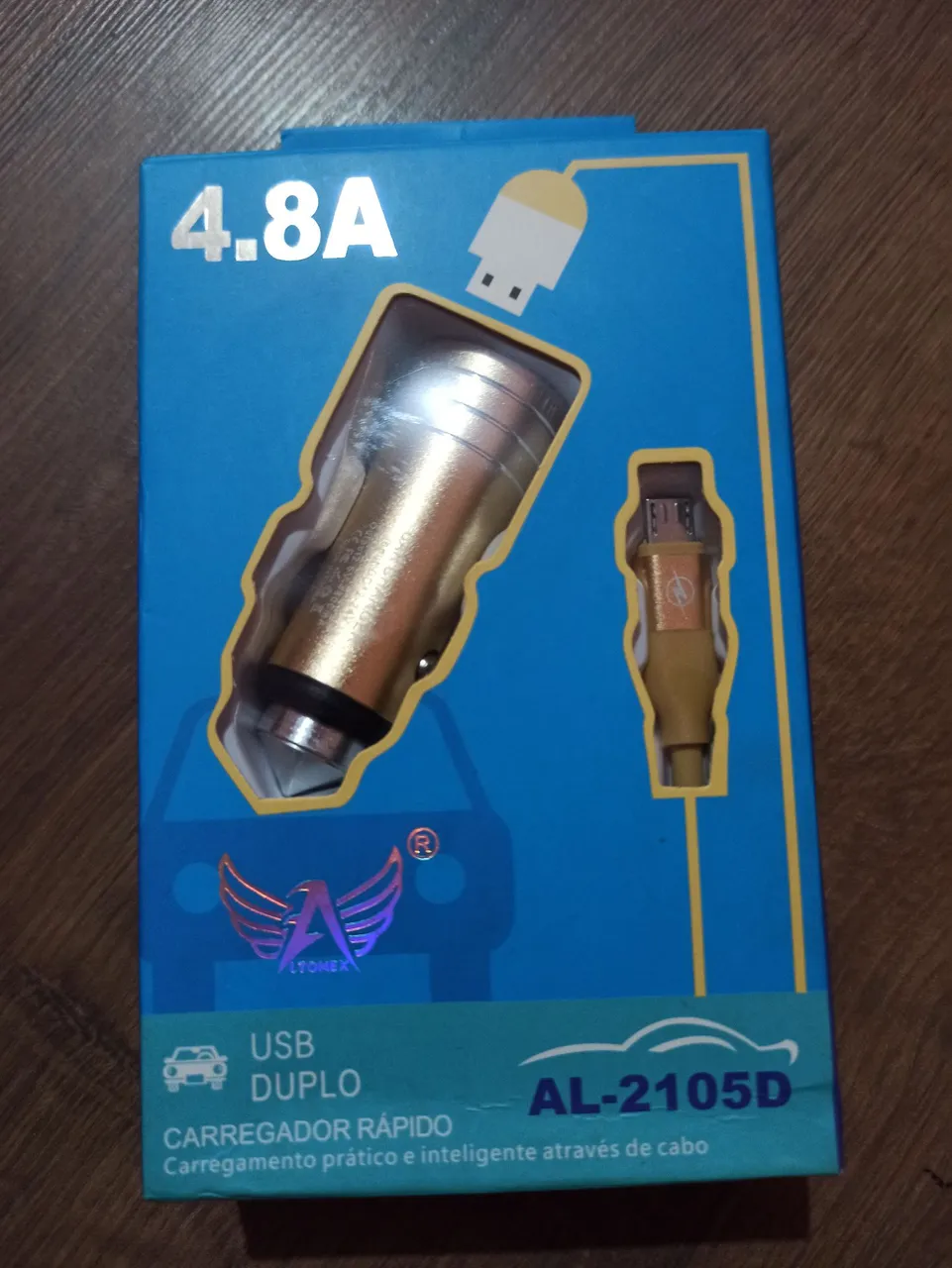 Carregador USB Duplo Rápido 4.8A para Celular