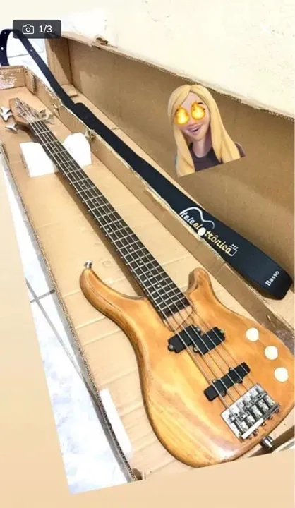 Contrabaixo LUTHIER 5 cordas,amadeirado.