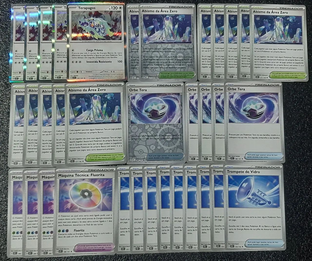 Cartas de pokémon tera originais