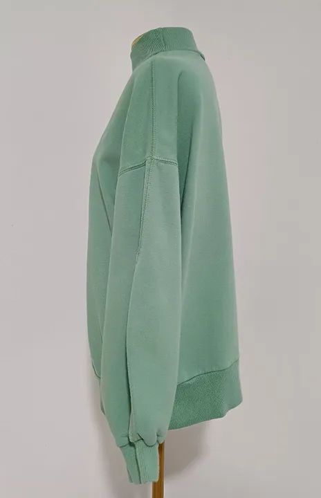 Moletom Oversized Verde Menta Gola Alta - HERING - Foto 2
