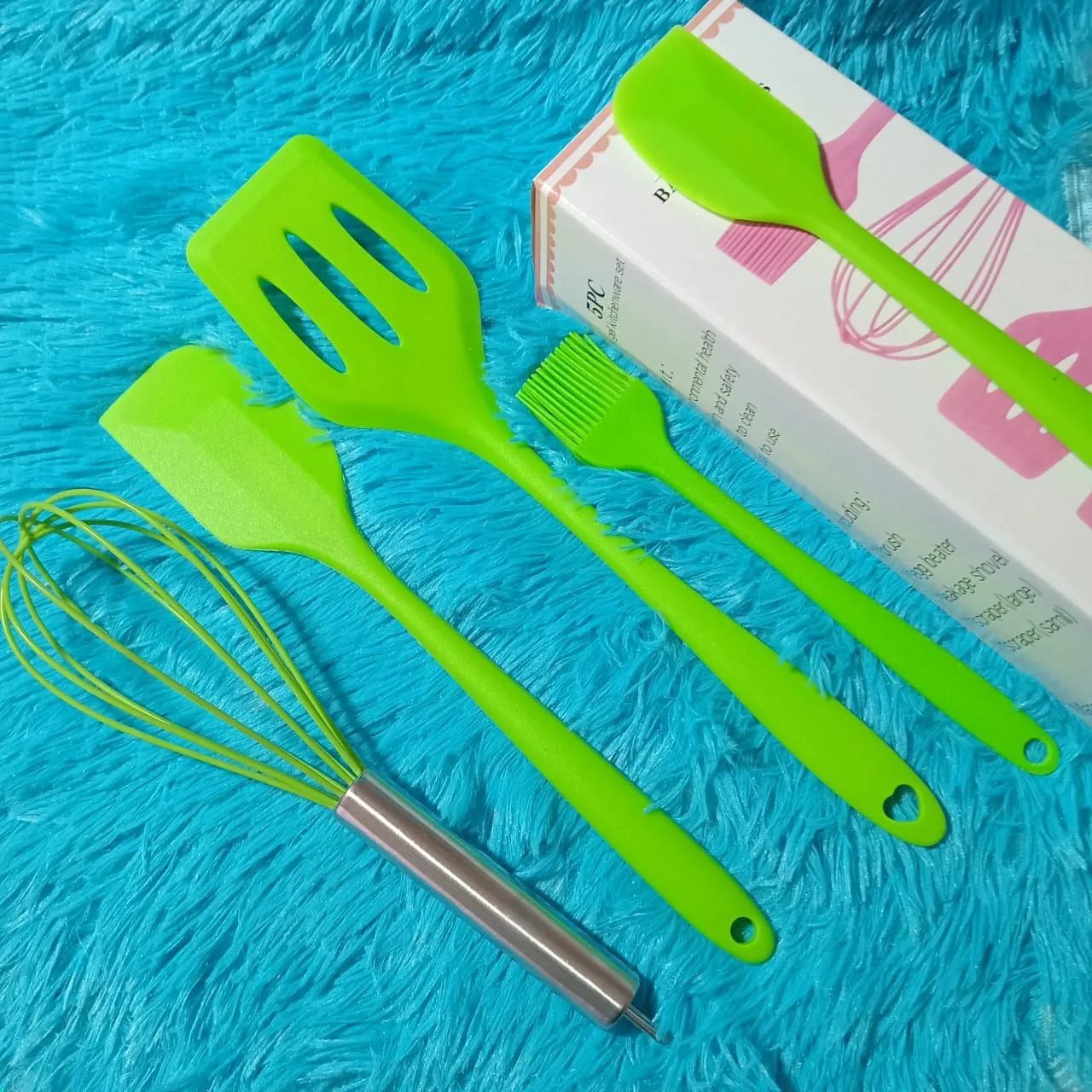Kit de Utensílios de Cozinha em Silicone - 5 Peças - Foto 5