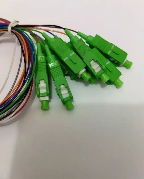 Kit com 10 splitter plc fibra óptica divisor 1x8 sc apc anatel 2flex