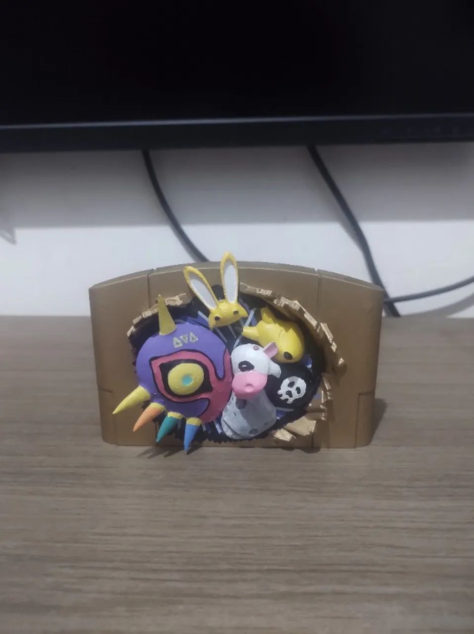 Cartucho de enfeite 3D - Zelda Majora's Mask Impecável