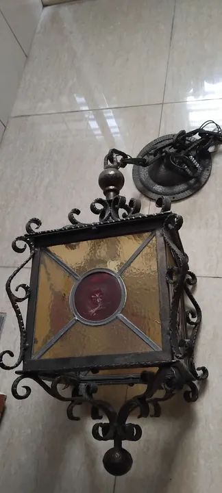 Lustre antigo de ferro forjado - Foto 2