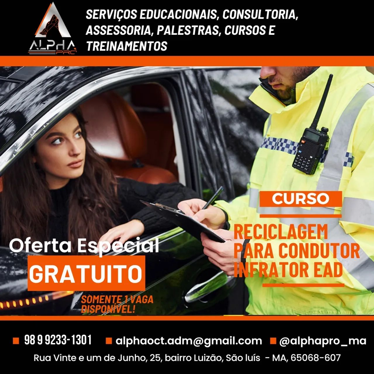 RECICLAGEM PARA CONDUTOR INFRATOR EAD - 1 vaga gratuita