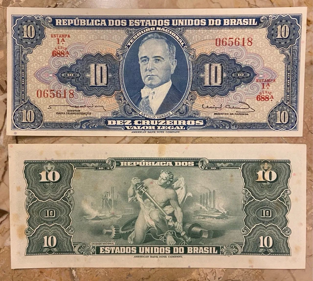 Cédula antiga 10 cruzeiros FE