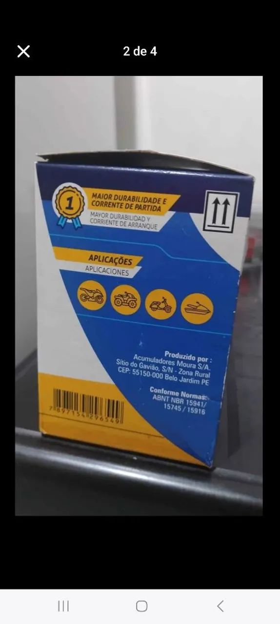 Bateria para motocicleta nova  - Foto 3