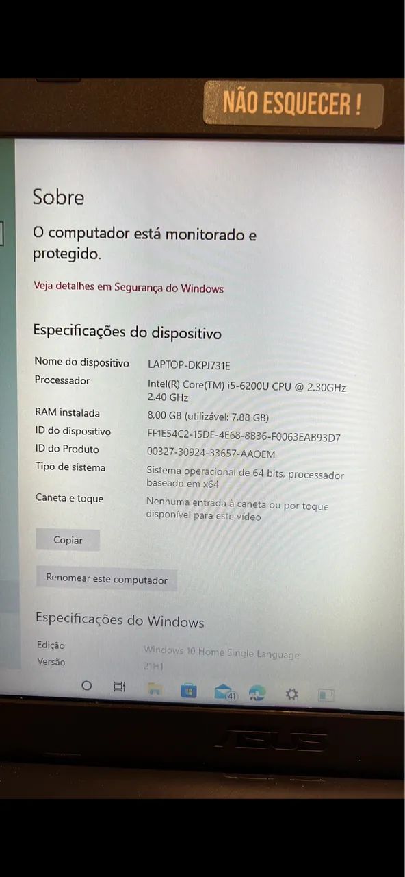 Notebook ASUS - ótimo estado  - Foto 5