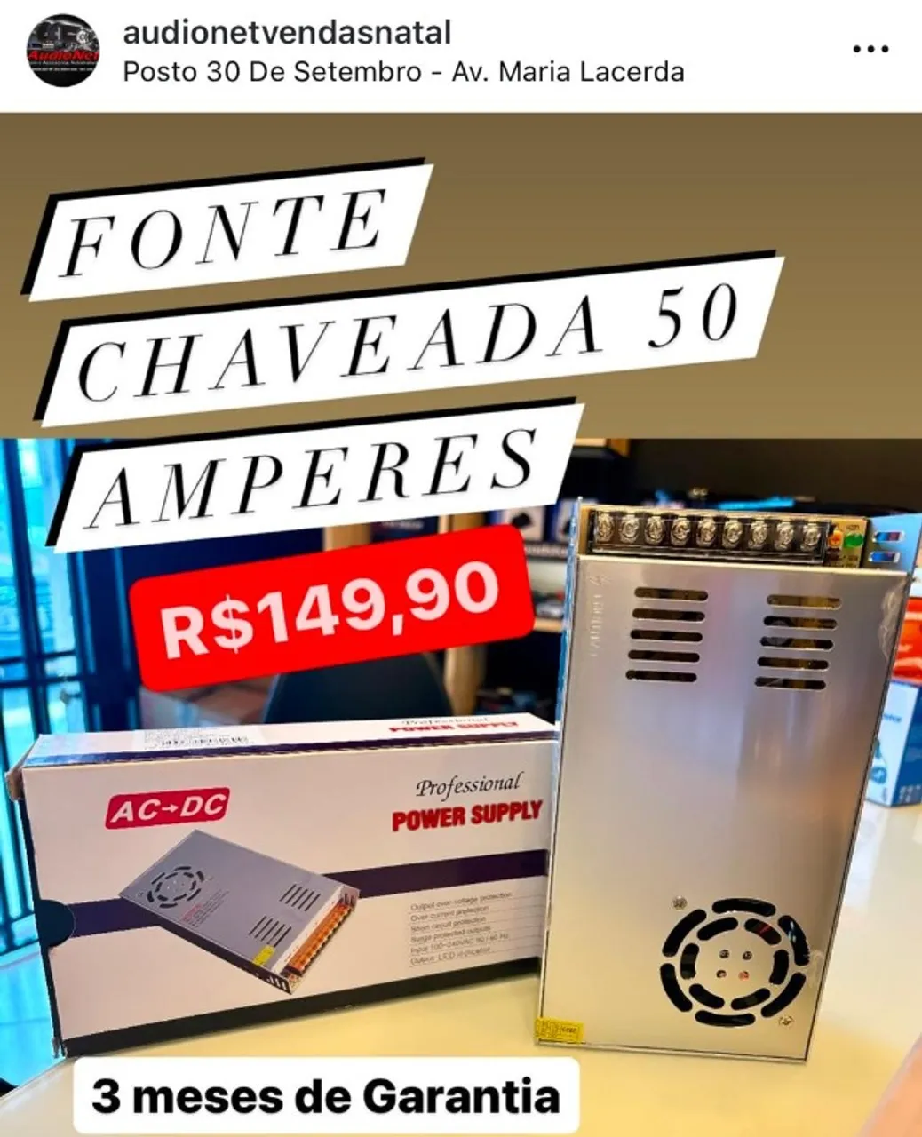 Fonte Chaveada Colmeia 12v 50 Amperes Bivolt Som Camera Fita Led iluminação