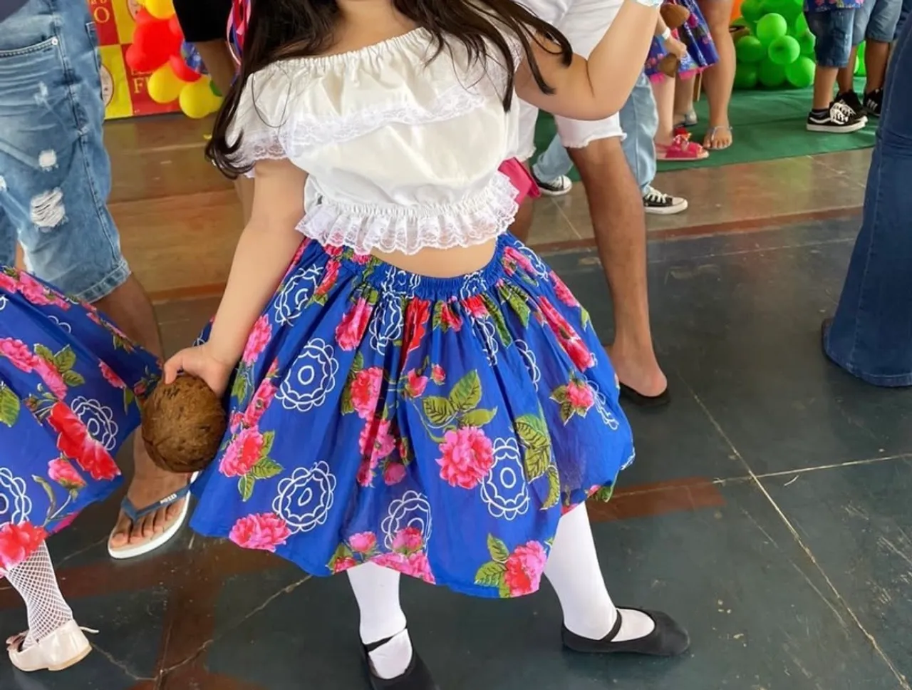 Roupa Junina Infantil - Saia e Blusa