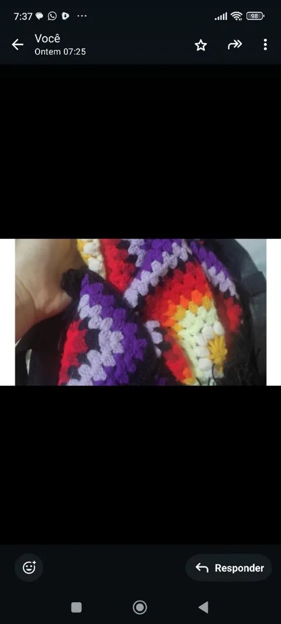 Colcha casal crochê 