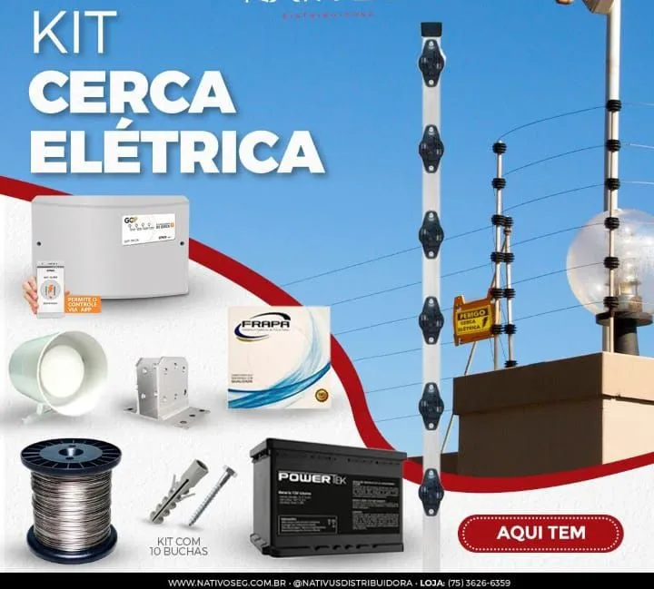 Cerca elétrica já instalado