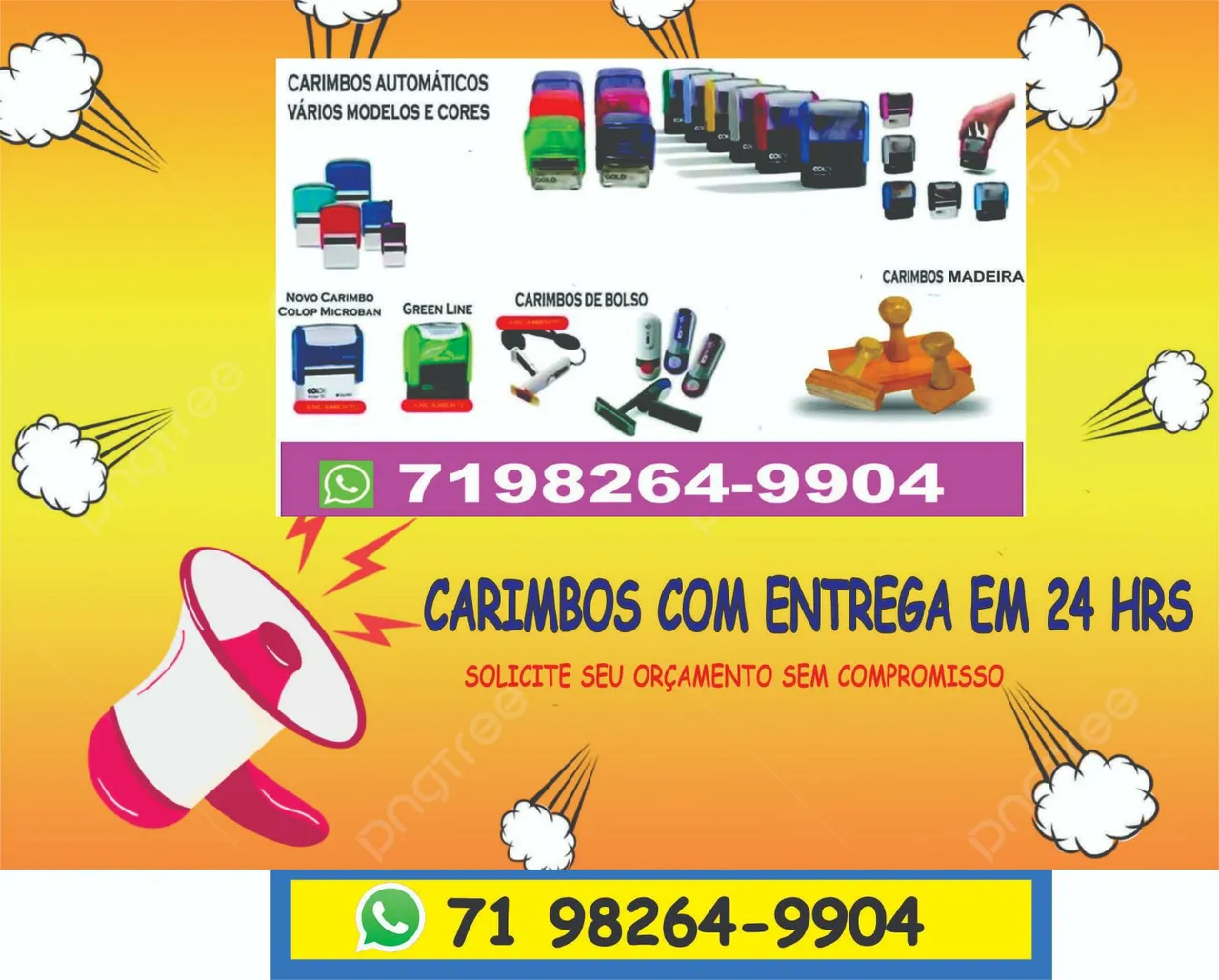 Carimbos Automáticos, Vários Modelos e Cores