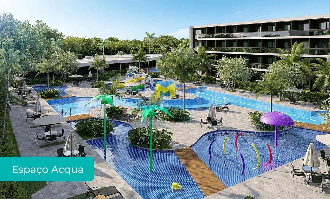 REPASSE de Flat 63m² no MAKAI ACQUA RESORT, obra em andamento Muro Alto (Porto de Galinhas