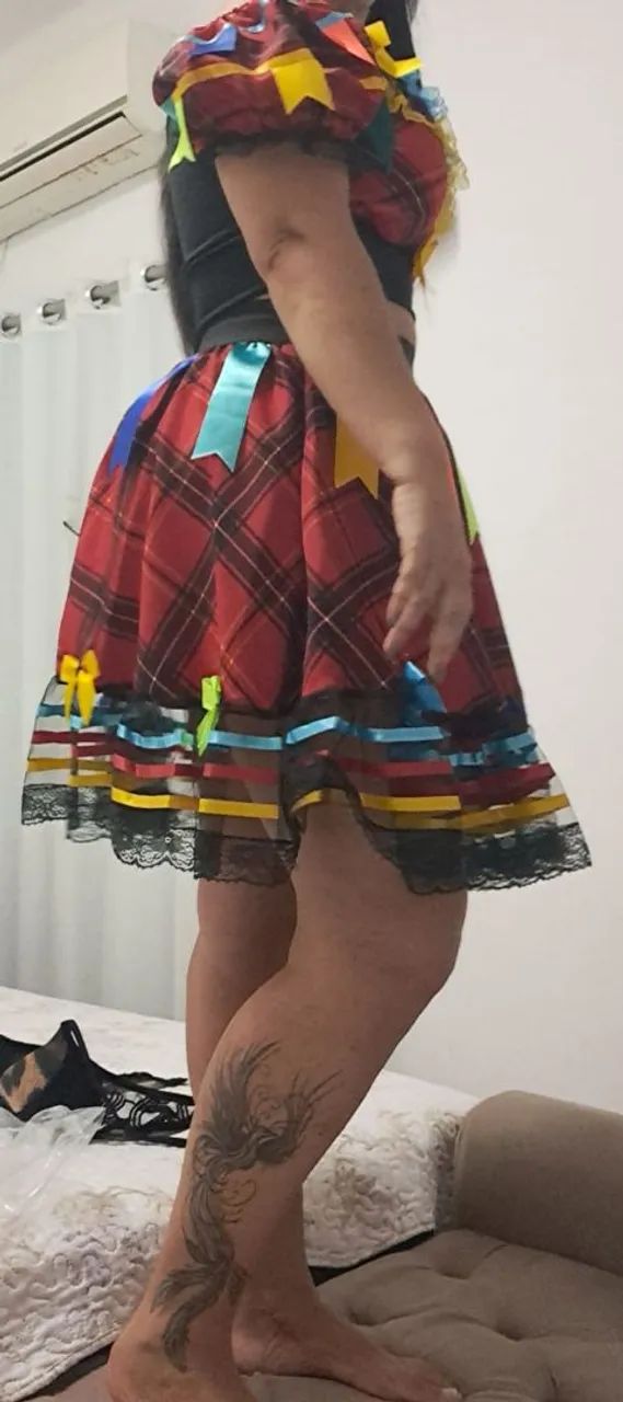 Vestido de Festa Junina Adulto - Tamanho M  - Foto 3