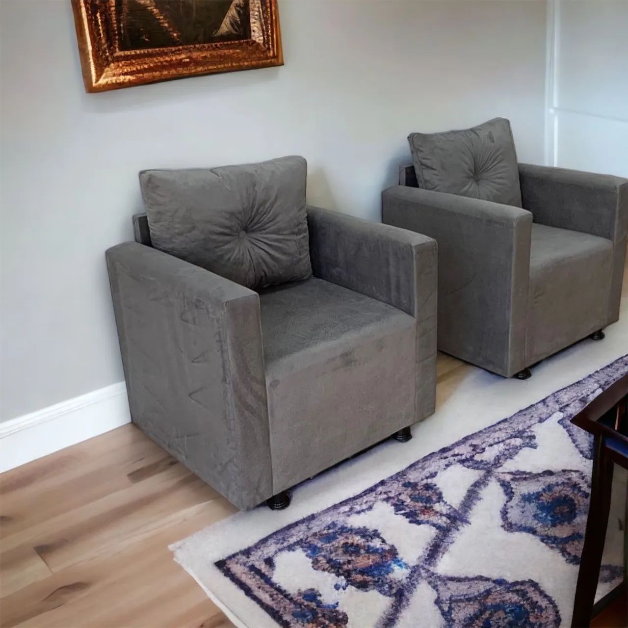 Poltrona de um lugar com almofada soltas em tecido Suede várias cores novos - Foto 4