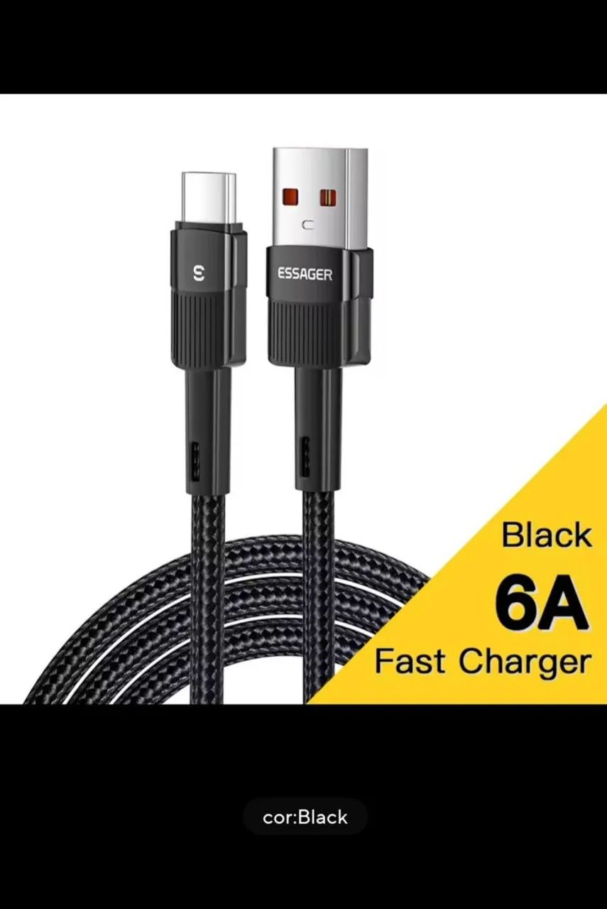 Cabo USB Lightning 2.4A Fast Charger Essager - Foto 5