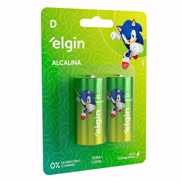 Pilha Grande D Elgin 2 unidades