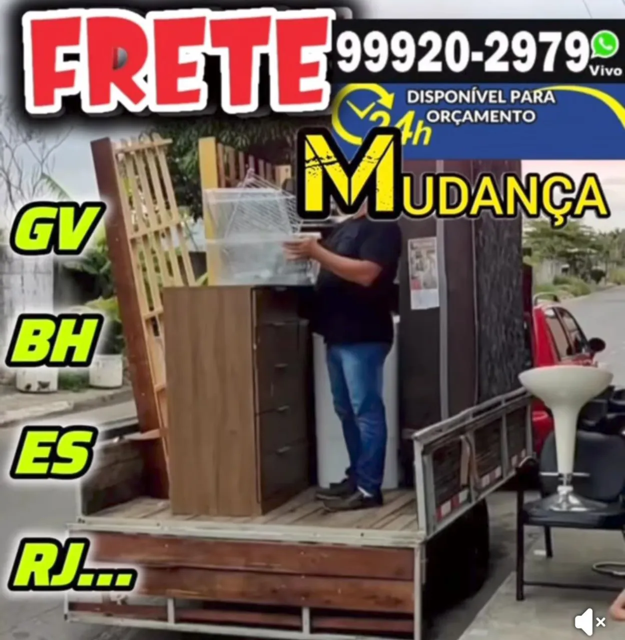 MUDANÇA VIAJEM GOV BH ES RJ 