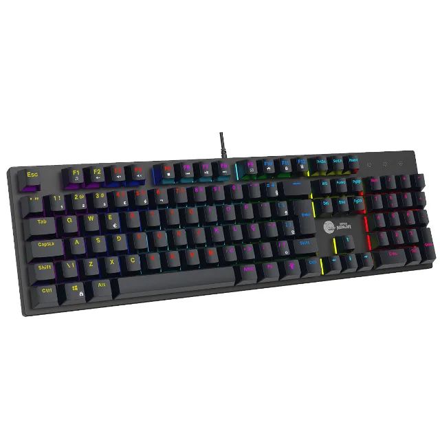 Teclado Mecânico Gamer Ninja Leap, Switch Blue, Rainbow, ABNT2