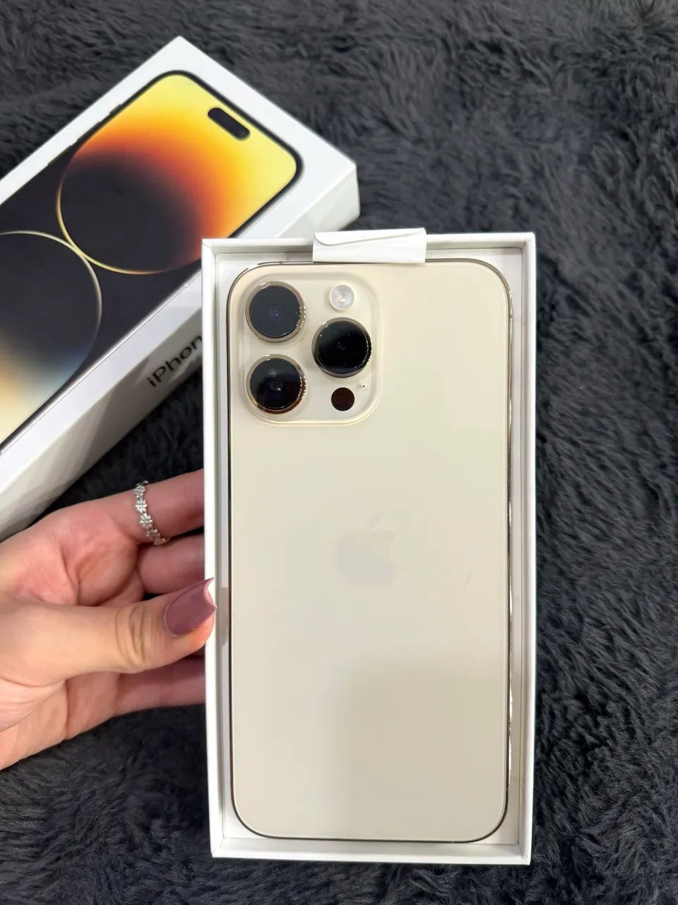 iPhone 14 Pro Max 512 gold caixa e nota fiscal - Celulares e