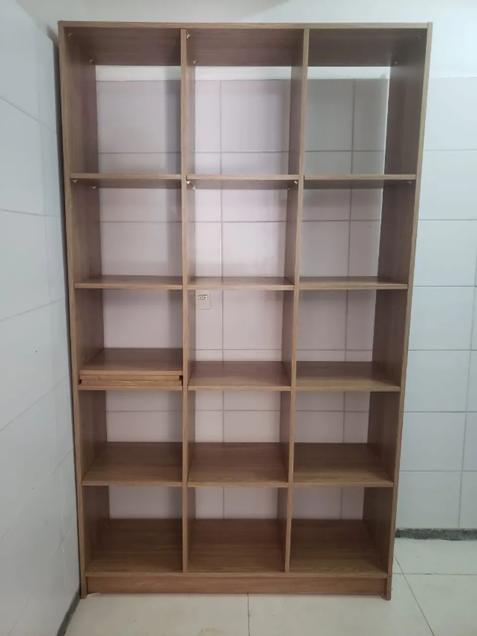 MDF Display Stand with Shelves, 250×125×35 cm