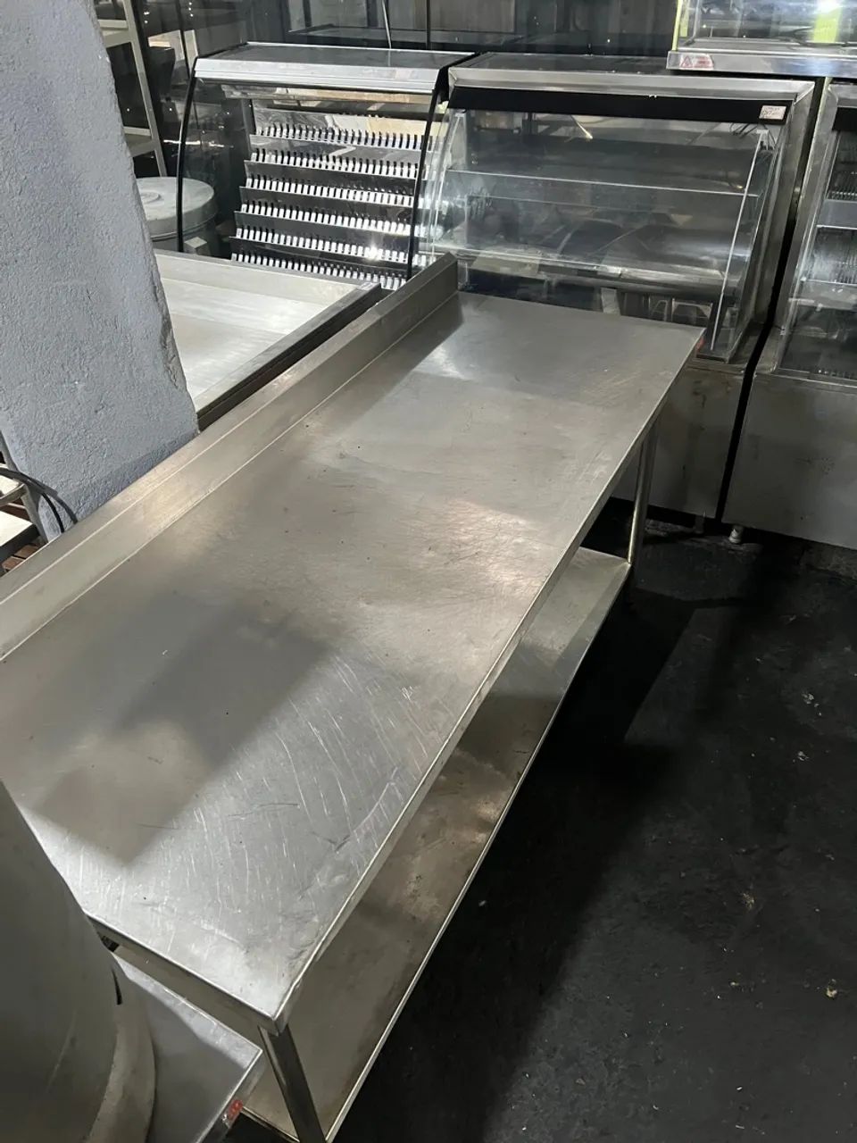 Mesa inox/ bancada aço inox 304 sulfisa 1,80x70