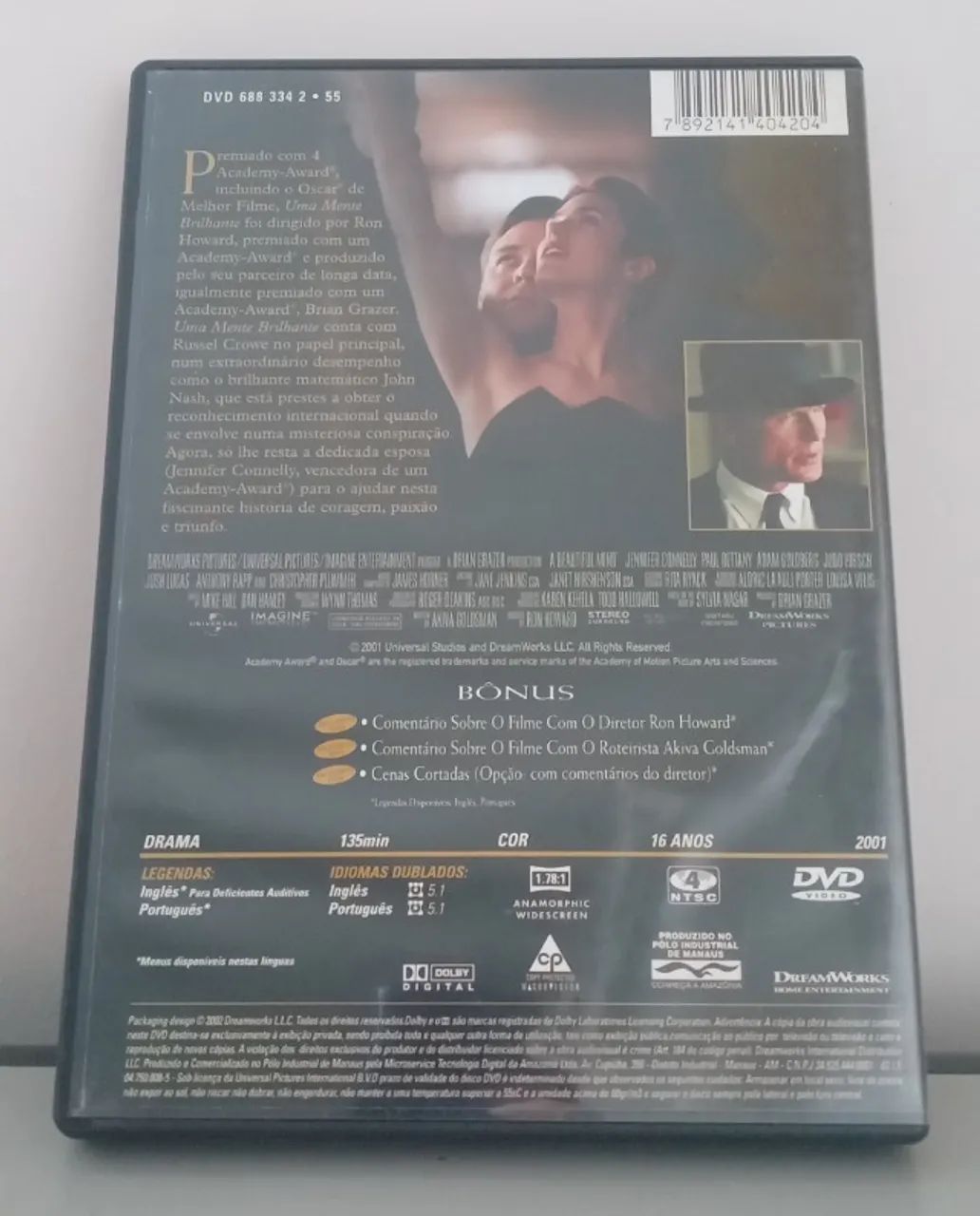 DVD Uma Mente Brilhante - 2002 - Foto 2