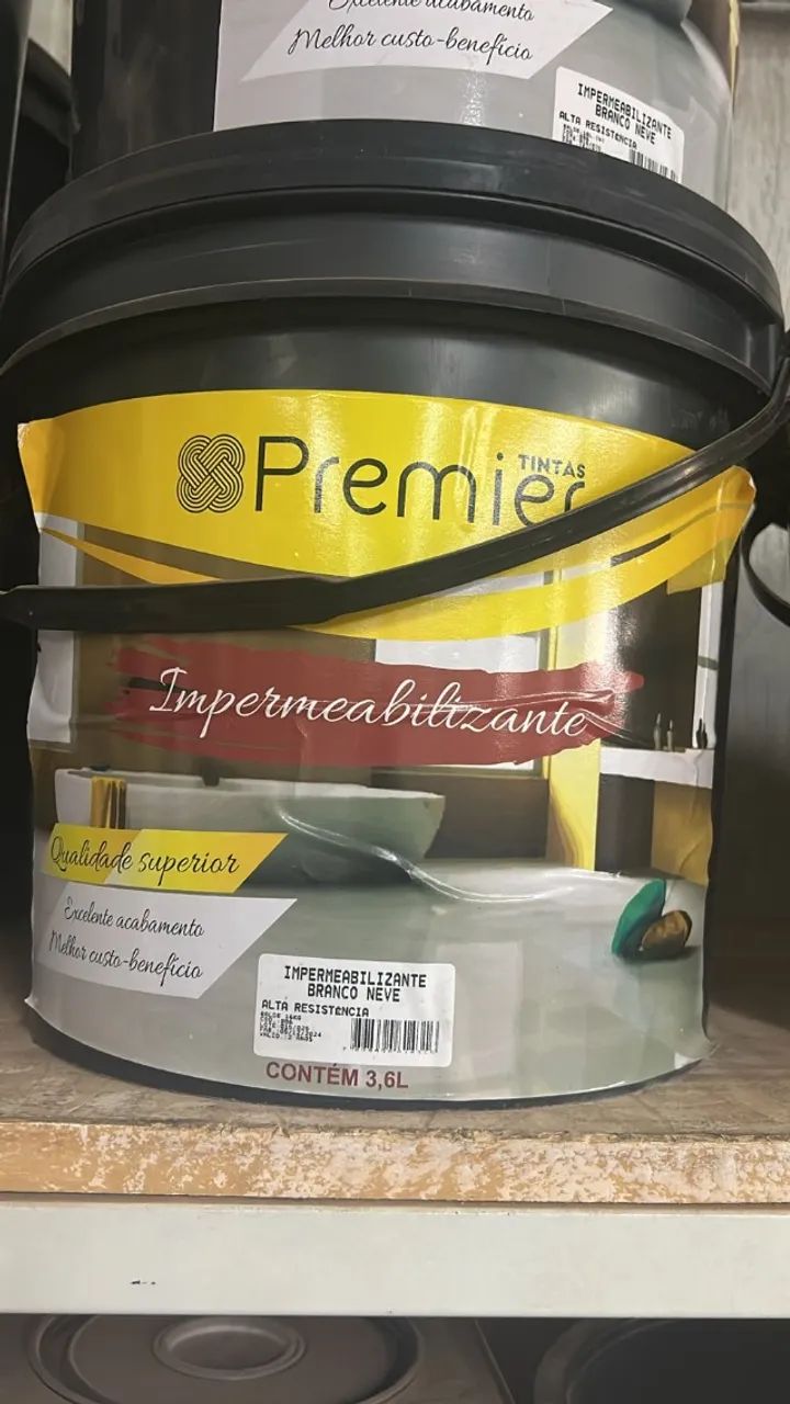 Impermeabilizante Premier para Parede balde 16 litros a vista R$ 229,90