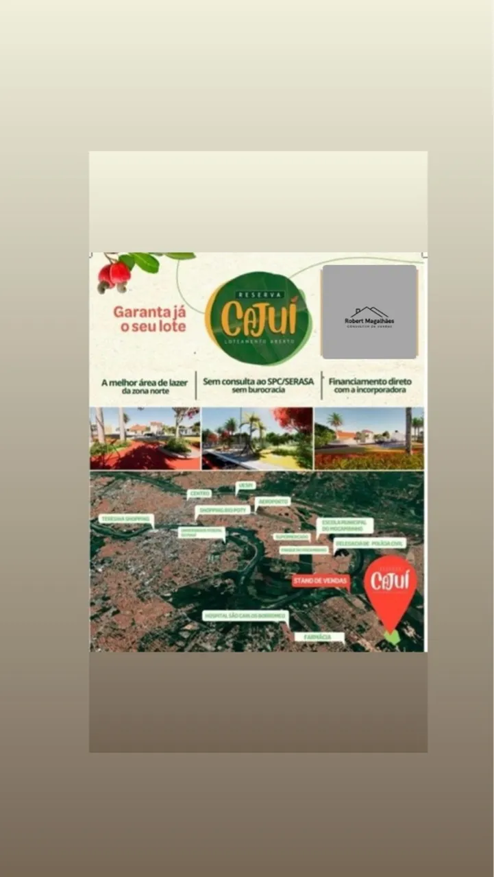 Lote 8x20 na zona norte.
