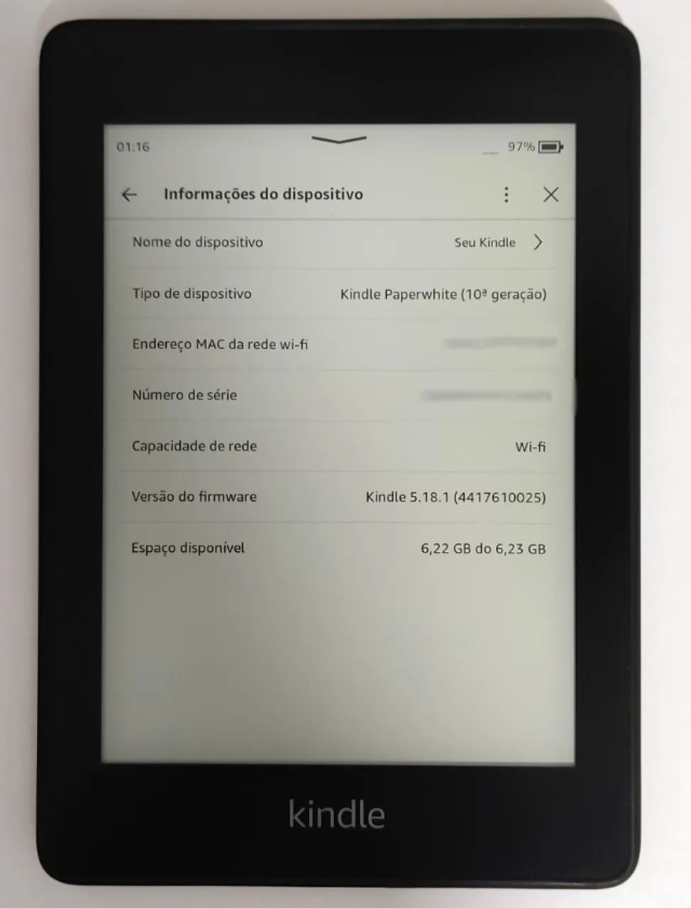 Kindle Paperwhite 10ª Geração 8GB Wi-Fi à Prova d?Água - 6