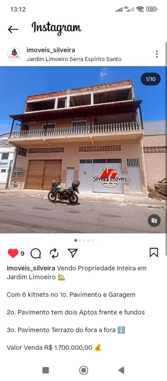 Vendo Propriedade com 2 aptos, 2 lojas ,6 kinets <br>6 kitnets no 1o. Pavimento e Garagem