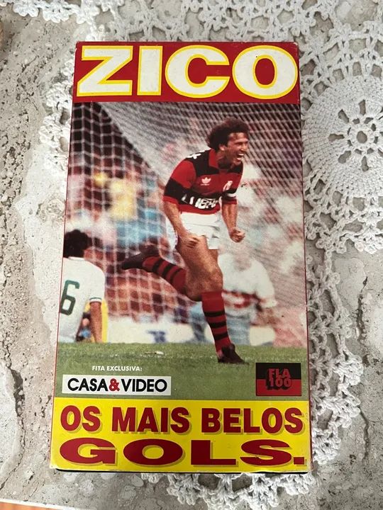 Fita VHS Zico Flamengo - Os Mais Belos Gols - Item raro de colecionador