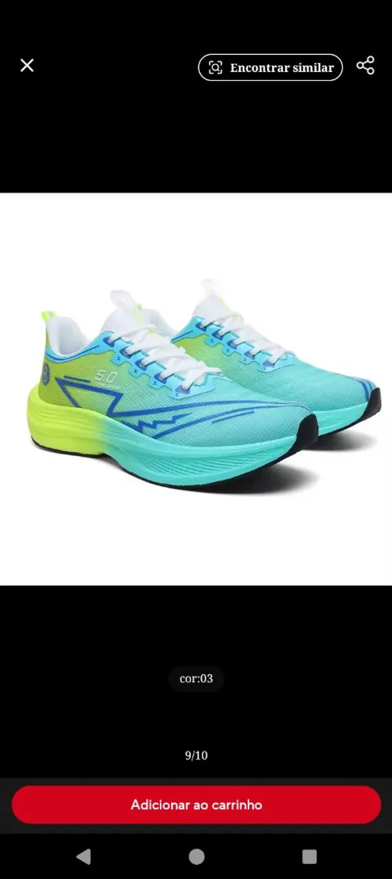 Tênis Esportivo Azul e Verde - Conforto e Estilo