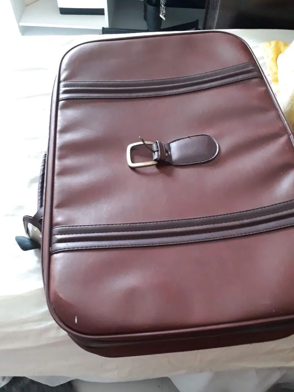 Antiques: stove, iron, porcelain and leather travel bags.64292885816449123