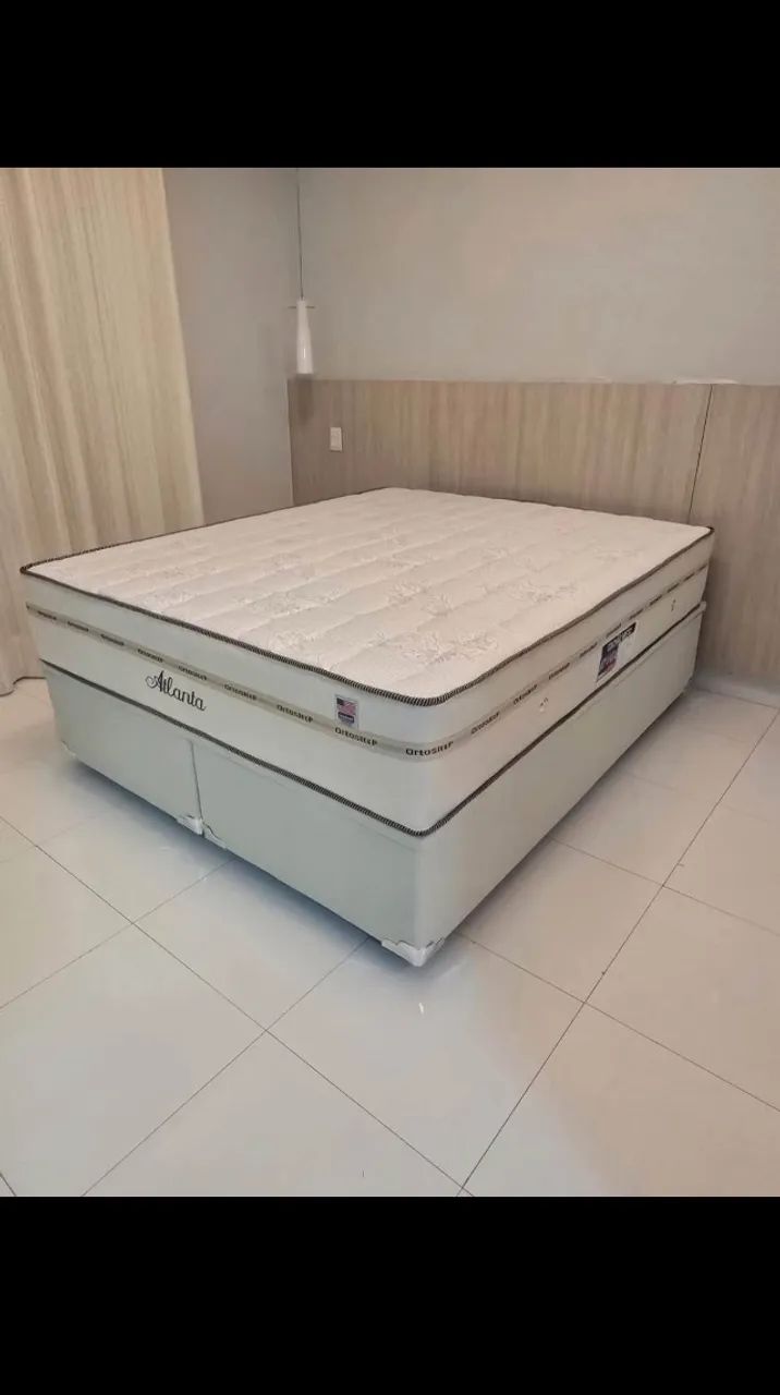 Cama box colchão e suporte