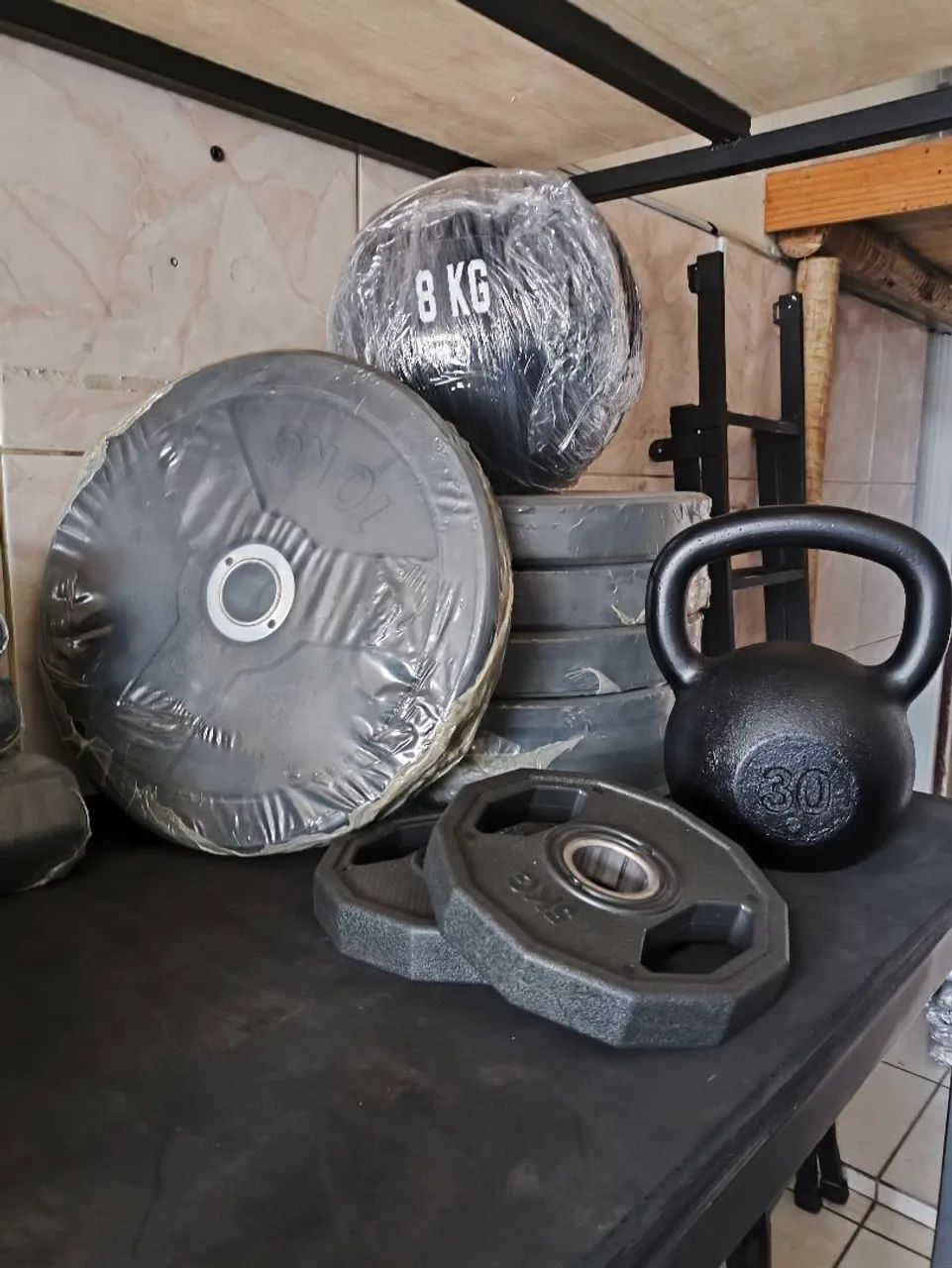Anilhas para barra olímpica de crossfit 