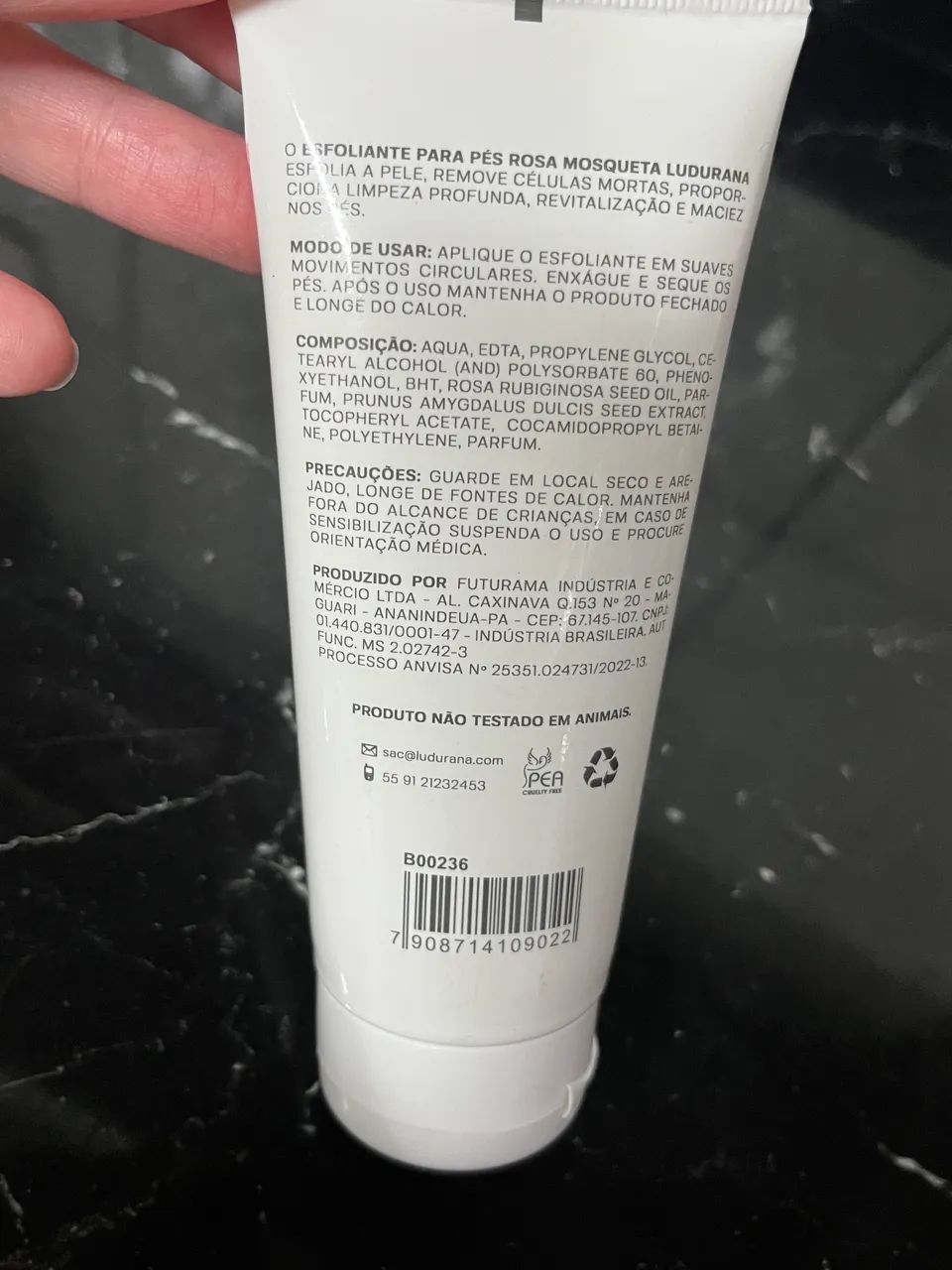 Esfoliante para Pés 100g Ludurana com Óleo de Rosa Mosqueta - Foto 4